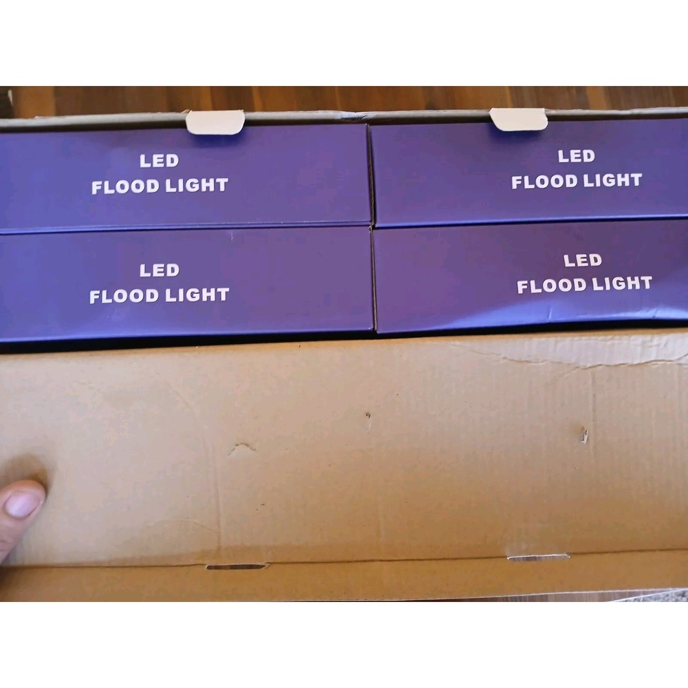 lot of 4 LED Flood Light Outdoor 800W Equivalent Bluetooth Smart Color Change F2